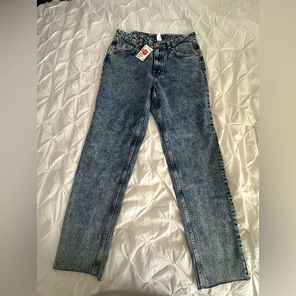 H&M acid wash skinny jeans